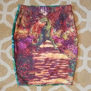 Black Milk Jurassic Art Pencil Skirt